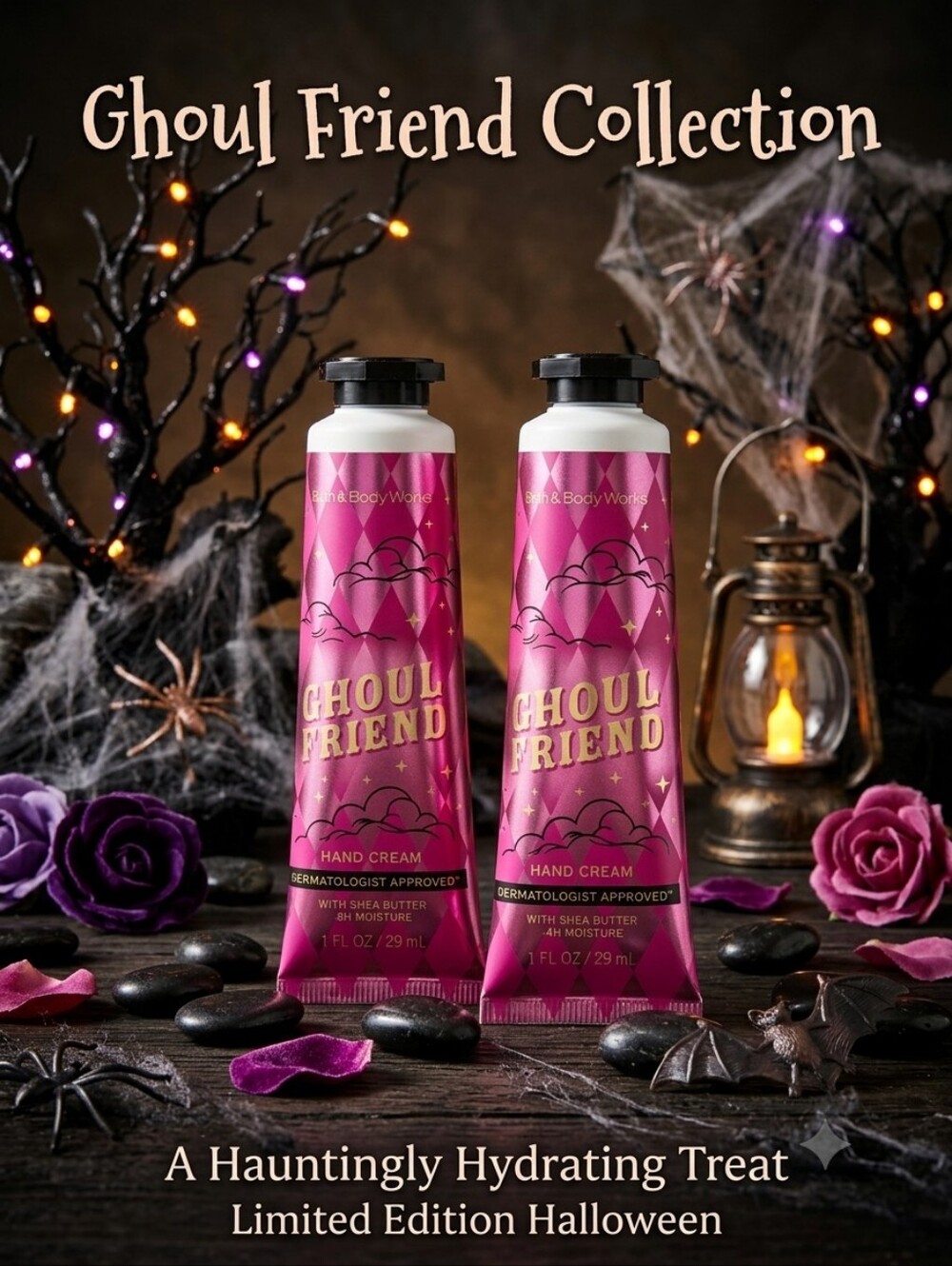 Bath & Body Works Ghoul Friend Hand Cream & Sanitizer Duo - Red and Black